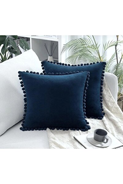 Indiehunterz Set of 2 Pompom Cushion Covers 40 X 40
