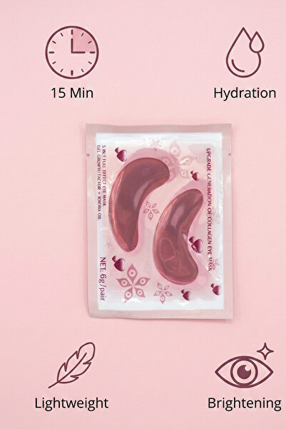 Femmelogy 5 in 1 Collagen Under-Eye Mask Anti-Puffiness Brightening Moisturizing Jojoba Care Pad 2 Pieces
