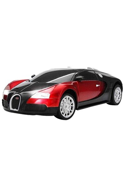 Toybox سيارة بوغاتي رياضية فائقة السرعة تعمل بجهاز تحكم عن بعد للأطفال، لون أحمر
