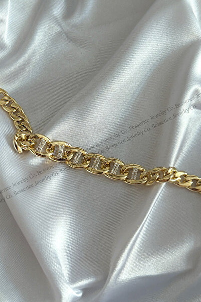 Bessence Jewelry Co Xuping 14K Gold VIP Iconic DNA Model Zirkon Taşlı Çelik B...