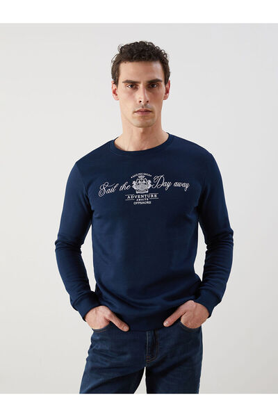 LC Waikiki RMZ GİYİM ΠΡΟΣΦΟΡΕΣ ΤΗΣ ΣΕΖΟΝΗΣ Ανδρικό χοντρό φούτερ με στάμπα σε...