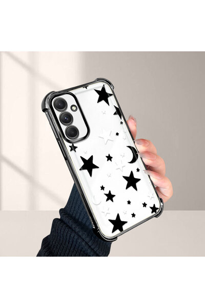 Hontinga جراب هاتف شفاف متوافق مع سامسونج جالاكسي A54 مصنوع من السيليكون المق...