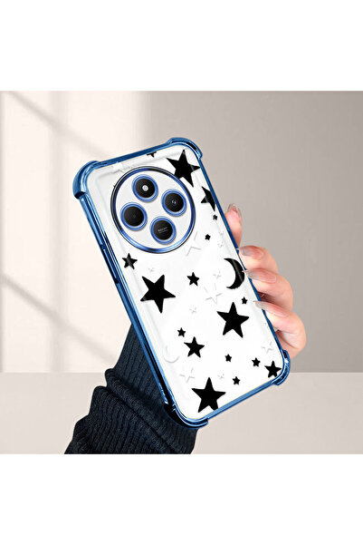 Hontinga جراب هاتف شفاف متوافق مع هاتف Xiaomi Redmi A4 مصنوع من السيليكون ومض...