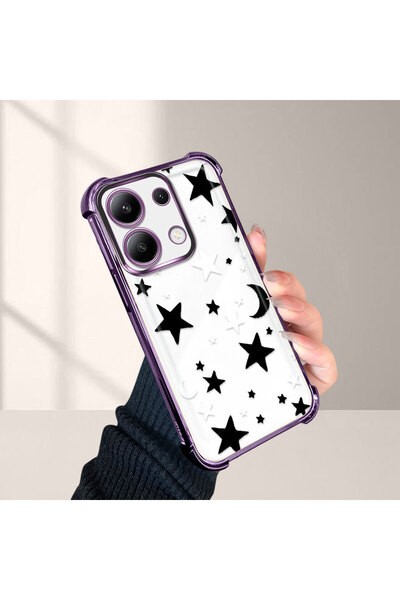 Hontinga غطاء هاتف شفاف متوافق مع شاومي ريدمي نوت 13، مصنوع من السيليكون المض...