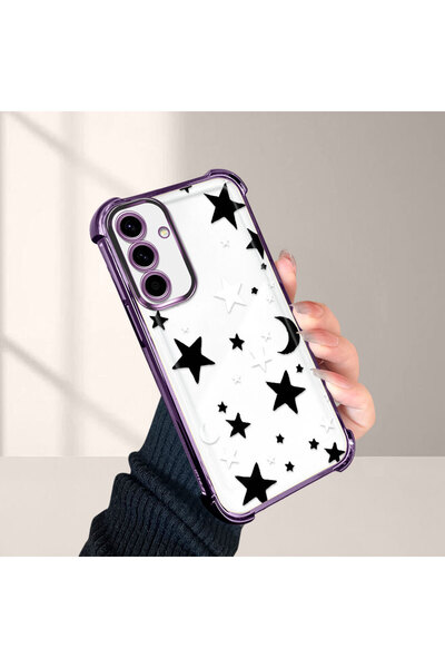 Hontinga غطاء هاتف شفاف متوافق مع سامسونج جالاكسي A56 مصنوع من السيليكون مضاد...