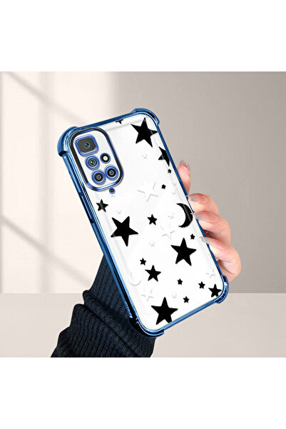 Hontinga جراب هاتف شفاف متوافق مع هاتف Xiaomi Redmi 10 مصنوع من السيليكون ومض...