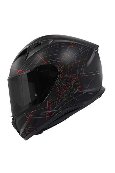 Givi 50.7 Phobıa Mat Siyah-Kırmızı Full Face Motosiklet Kaskı