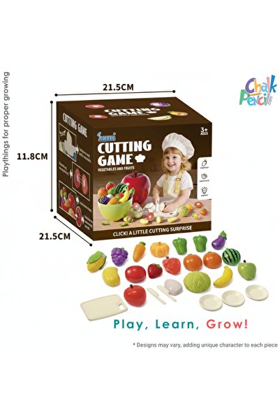 Toybox مجموعة ألعاب تعليمية للأطفال تتضمن ألعاب تقطيع الفواكه والخضراوات، وأل...