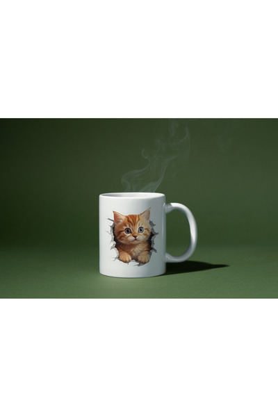 BUTİK-GAMZE12 قطة صغيرة ذات عيون زرقاء كبيرة، ووضعية جسم مهتزة/متحمسة، وخطوط ...