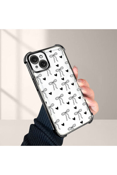 Hontinga حافظة هاتف شفافة من السيليكون مضادة للسقوط لهاتف آيفون 15 بلس