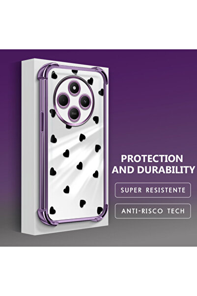 Hontinga حافظة هاتف شفافة من السيليكون الناعم متوافقة مع هاتف Xiaomi Redmi 14...