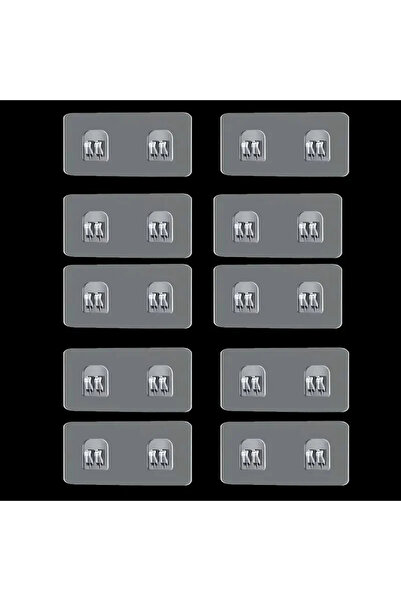 Choice 10 قطع - خطافات لاصقة شفافة من النوع B، خطافات أكريليك قوية ذاتية اللصق، مناسبة للحمام والمطبخ