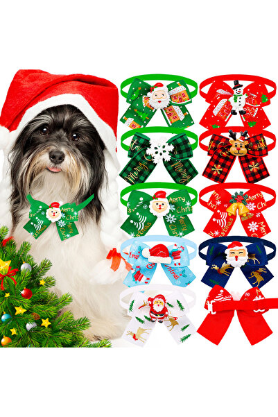 Choice ٥ قطع من ربطات العنق الشتوية للكلاب (٥/١٠ قطع) - إكسسوارات تزيين الحيو...