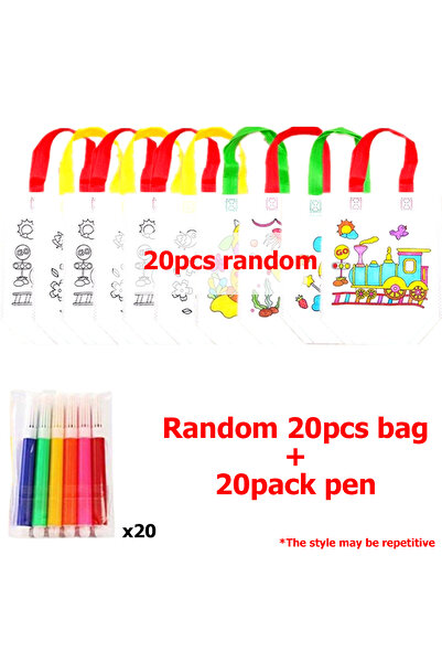 Choice حقيبة جرافيتي من قماش غير منسوج، 20 قلمًا، 5-20 قطعة، قابلة لإعادة الا...