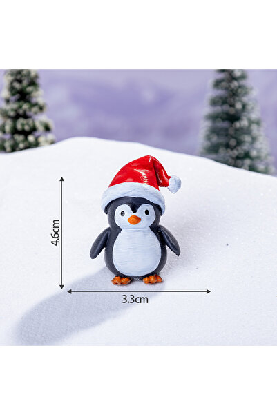 Choice تمثال بطريق واحد لعيد الميلاد، ديكور بيت الدمى اللطيف على شكل حيوان، ديكور منزلي لسطح الطاولة، زينة احتفالية