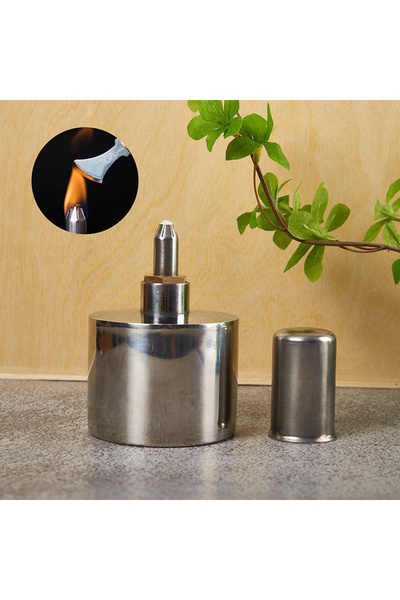 JETTING 200ml 200ml Stainless Steel+Brass Alcohol Burner Biology Chemistry De...
