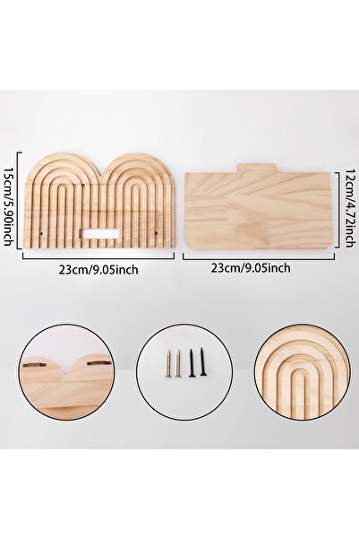 Choice رف حائط MS11220 قطعة واحدة، رفوف خشبية ريفية مثبتة على الحائط، تصميم ق...