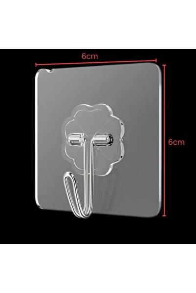Choice64 10pcs style-01 10-50pcs Hooks Transparent Strong Self Adhesive Door ...