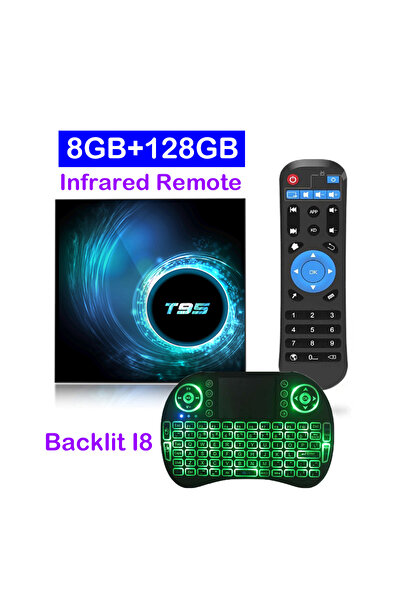 Choice EU Plug 8G 128G I8 ATV T95 Smart TV Box Android 14 8GB 128GB Bluetooth 5.4 Google Assistant Allwinne