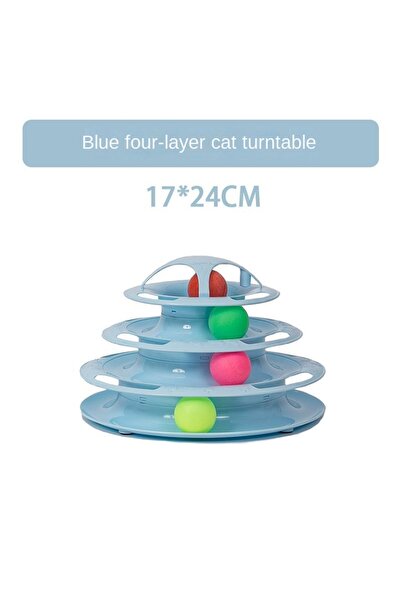 Choice لعبة حيوانات أليفة بأربعة طبقات، قرص دوار بأربعة طبقات، مسار تدريب ذكا...