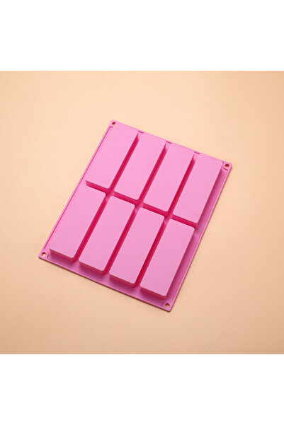 Choice قالب خبز سيليكون وردي 8 تجويف مستطيل قوالب فندان تشوت صنع قالب شريط تش...