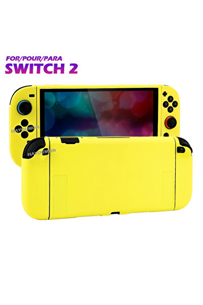 Choice جراب حماية سيليكون أصفر فاخر لجهاز نينتندو سويتش 2، يغطي كامل الجسم، م...