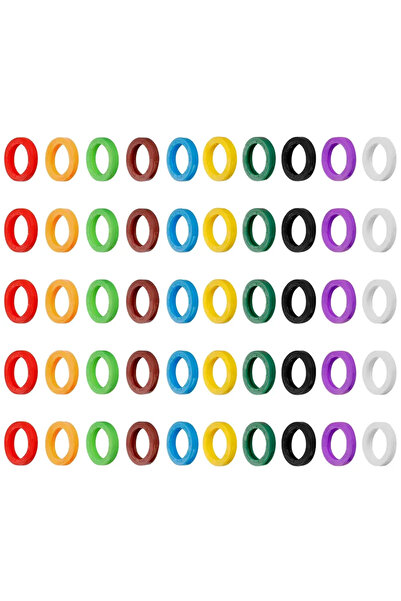 Choice 50Pcs 10-50Pcs Hollow Key Covers Key Caps Elastic Key Identifiers Cove...