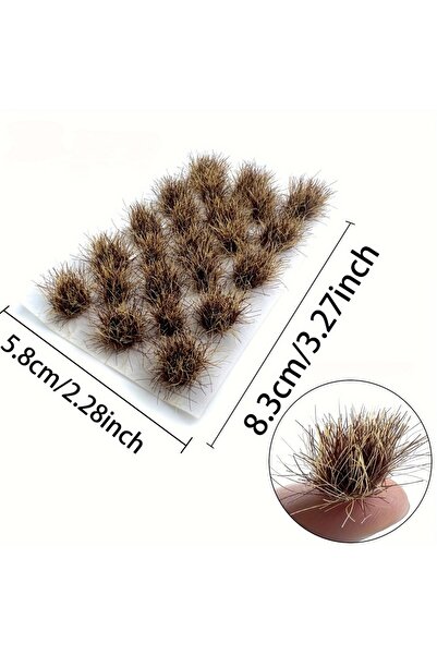 Choice مجموعة عشب صناعي شتوي بني اللون مكونة من 23 خصلة، مناسبة للنماذج الحرف...