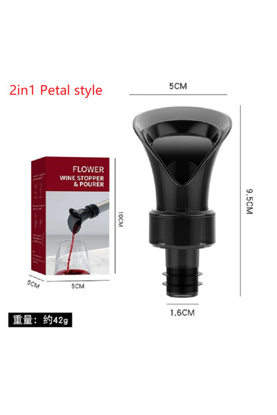 Choice 2in1 petal design Quick Wine Decanter Multi Functional Wine Inflator Red Wine Storage Stopper Creati