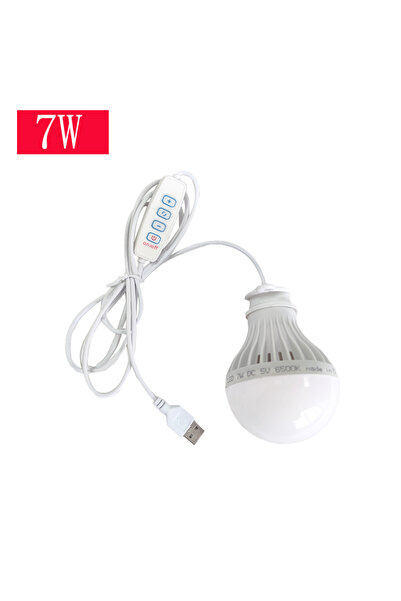 Choice مصباح تخييم LED ثلاثي الألوان 7 وات بتيار مستمر 5 فولت 5 وات/7 وات مصب...