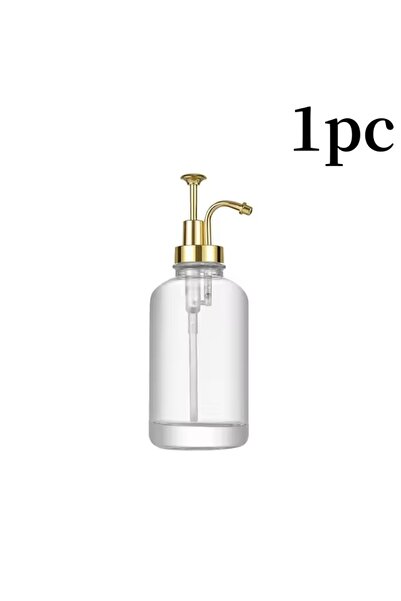 Choice 500ML Golden 500ML Dispenser Glass Bottles Refillable Syrup Coffee Cle...