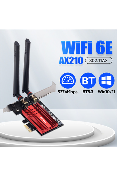 Choice FV-AXE3000 FENVI WiFi 6E AX210 PCIE WiFi Adapter 5374Mbps BT5.3 802.11AX Tri-Band 2.4G/5G/6Ghz Wirel