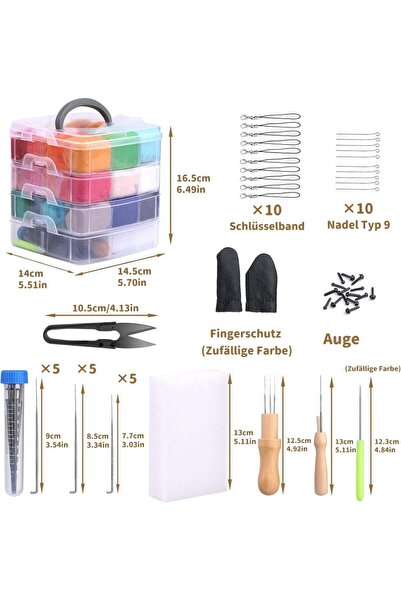 Choice1 مجموعة IMAZY للتلبيد بالإبر، من 1 إلى 72 لونًا، تتضمن مجموعة أدوات أس...