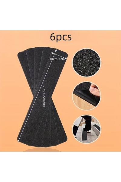 Choice 6pcs 6Pcs Non-slip Stair Treads, Adhesive Security Strips, For Stairs, Non-slip Tape, With Pvc Botto