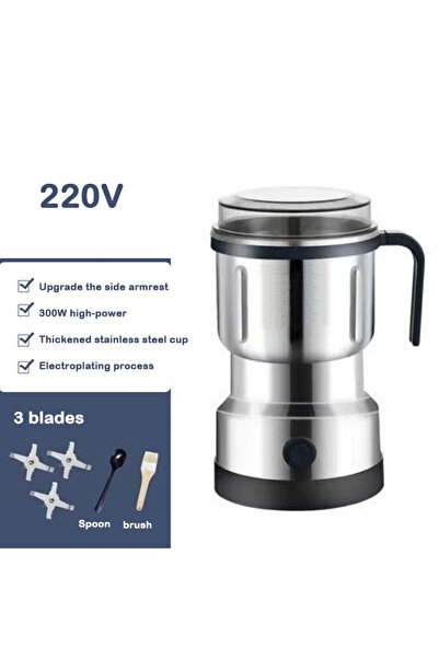 DUTRIEUX مطحنة قهوة متعددة الوظائف تعمل بجهد 220 فولت، شفرة من الفولاذ المقاو...