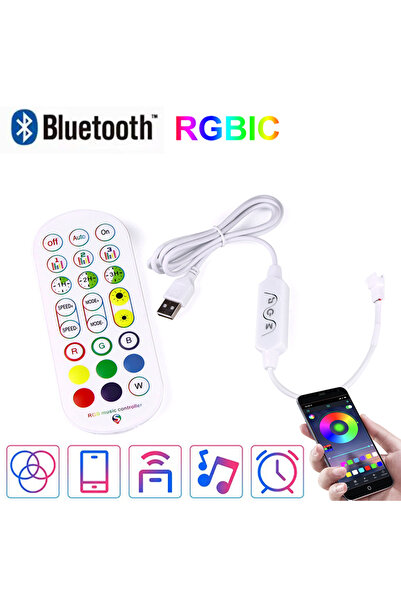 Choice جهاز تحكم عن بعد بدون بطارية، صوت، بلوتوث، RGBIC، USB، بلوتوث، RGBIC، ...