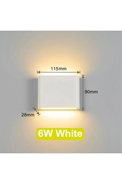 Choice مصباح جداري LED خارجي مقاوم للماء، أبيض دافئ 6 واط، أبيض 6 واط، 12 واط...