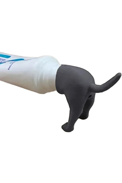 Choice موزع معجون أسنان رمادي اللون بتصميم مؤخرة كلب مضحكة تتبرز، ملحقات حمام