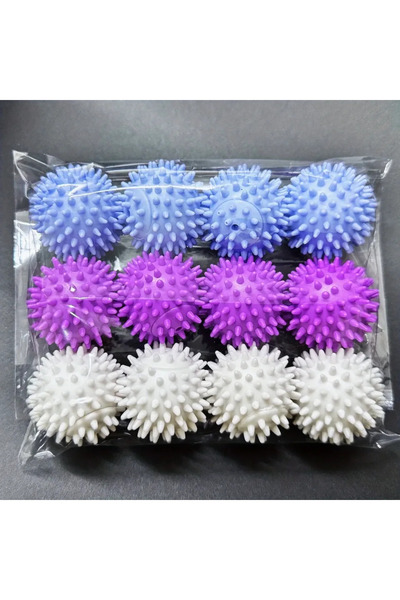 Choice 12 كرة غسيل سحرية قابلة لإعادة الاستخدام بألوان عشوائية - منعم للأقمشة، يمنع التشابك ويزيل الروائح