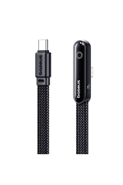 Baseus 1m 1m Black Elbowed 20W USB C Cable LED USB Cable Type C Fast Charging Data Wire For iPhone 1