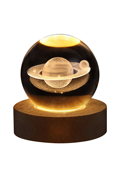 Choice Saturn LED Night Light Milky Way Solar System Crystal Ball Children Night Lamp Bedroom Ambient Li..