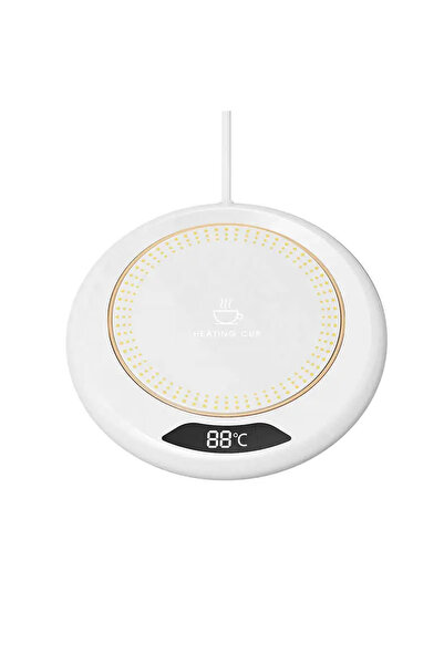 Choice 308 قاعدة أكواب بيضاء واحدة للتدفئة الحرارية، مزودة بمنفذ USB، قابلة ل...