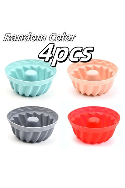 Choice قالب كيك سيليكون غير لاصق، لون عشوائي، 4 قطع أو 12 قطعة، مناسب للميكرو...