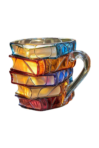 Choice كوب قهوة بتصميم كتاب مرسوم ثلاثي الأبعاد من ريزينز، سعة 301-400 مل، نم...