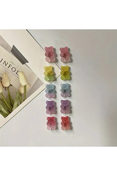 Choice ١٠ قطع متنوعة من مغناطيسات الثلاجة على شكل دببة حلوة، ملصقات للسبورة السوداء والبيضاء، صور متنوعة