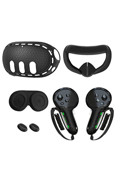 Choice for Quest 3 10-in-1 soft Silicone Controller Case for Meta Quest 3 /3S Headset Grip Protector with B