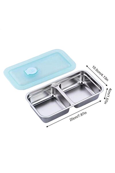 Choice Double grid Stainless Steel Snack Containers For Kids Double Compartme...