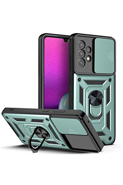 Choice جراب حماية عدسة الكاميرا المنزلق الأخضر لهاتف سامسونج A32 4G، متوافق م...