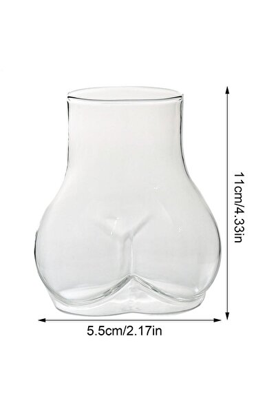 Choice 450ml Clear 1pc Butt Drinking Cups 450ml Transparent Borosilicate Glas...