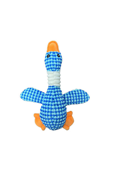 Choice لعبة بطة زرقاء مضحكة لطيفة على شكل كلب، لعبة تصدر صوت صرير للجراء، لعب...